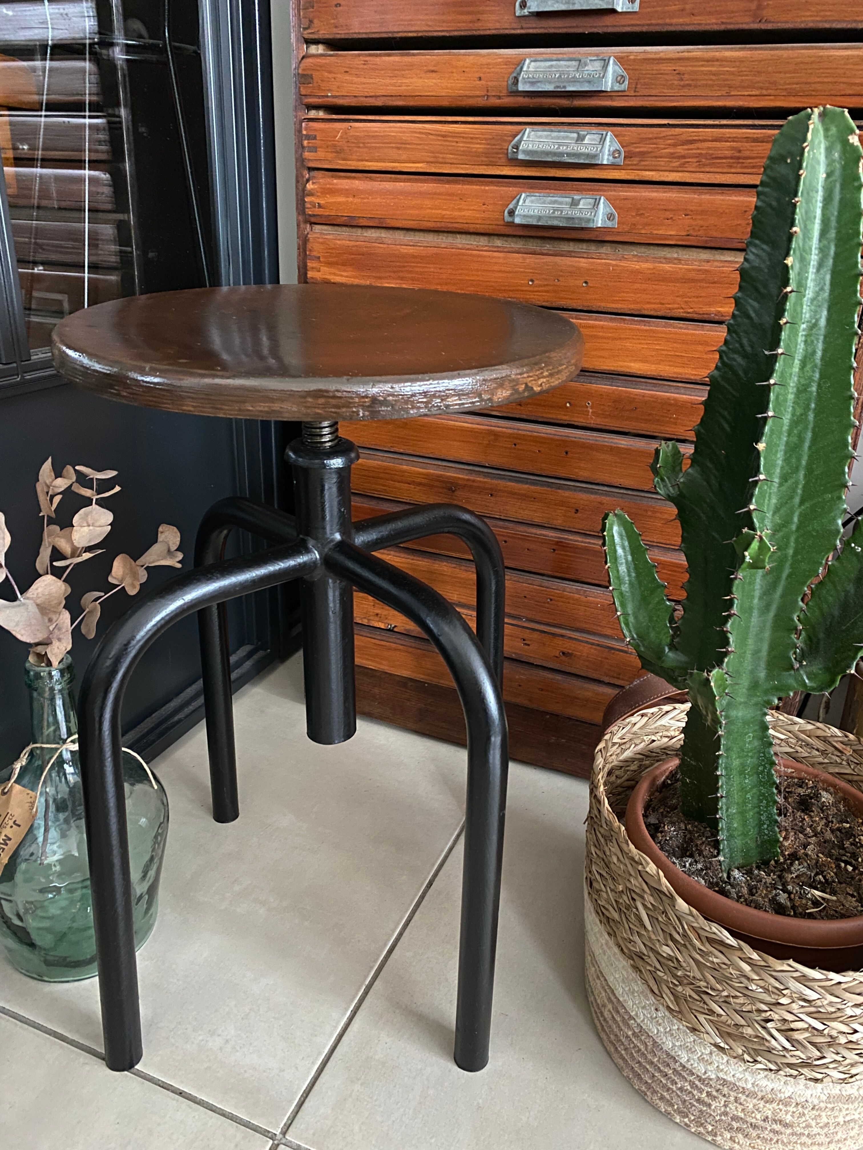 Vintage industrial stool