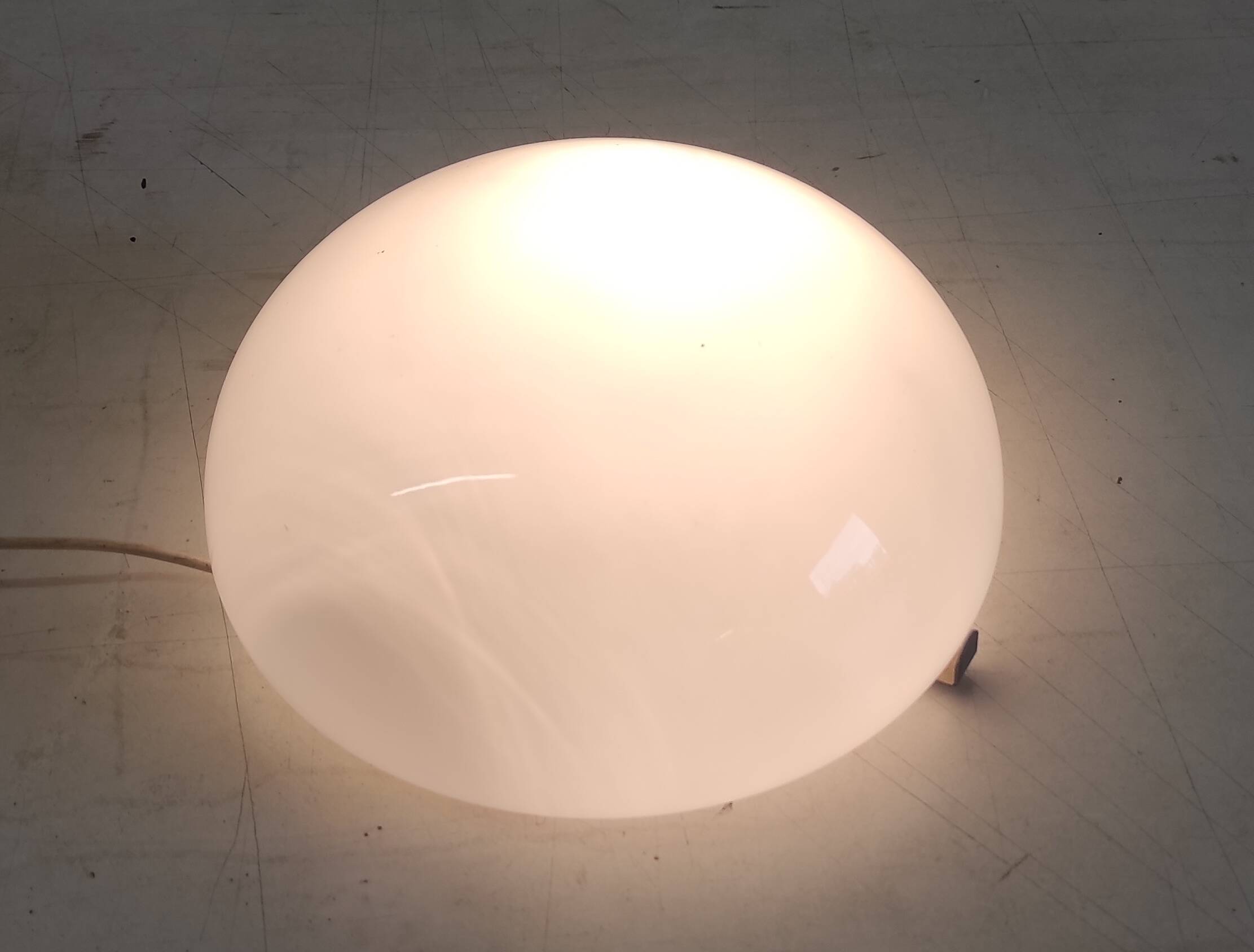 Ceiling light or globe wall lamp opaline diameter 25 cm - mid 20th century