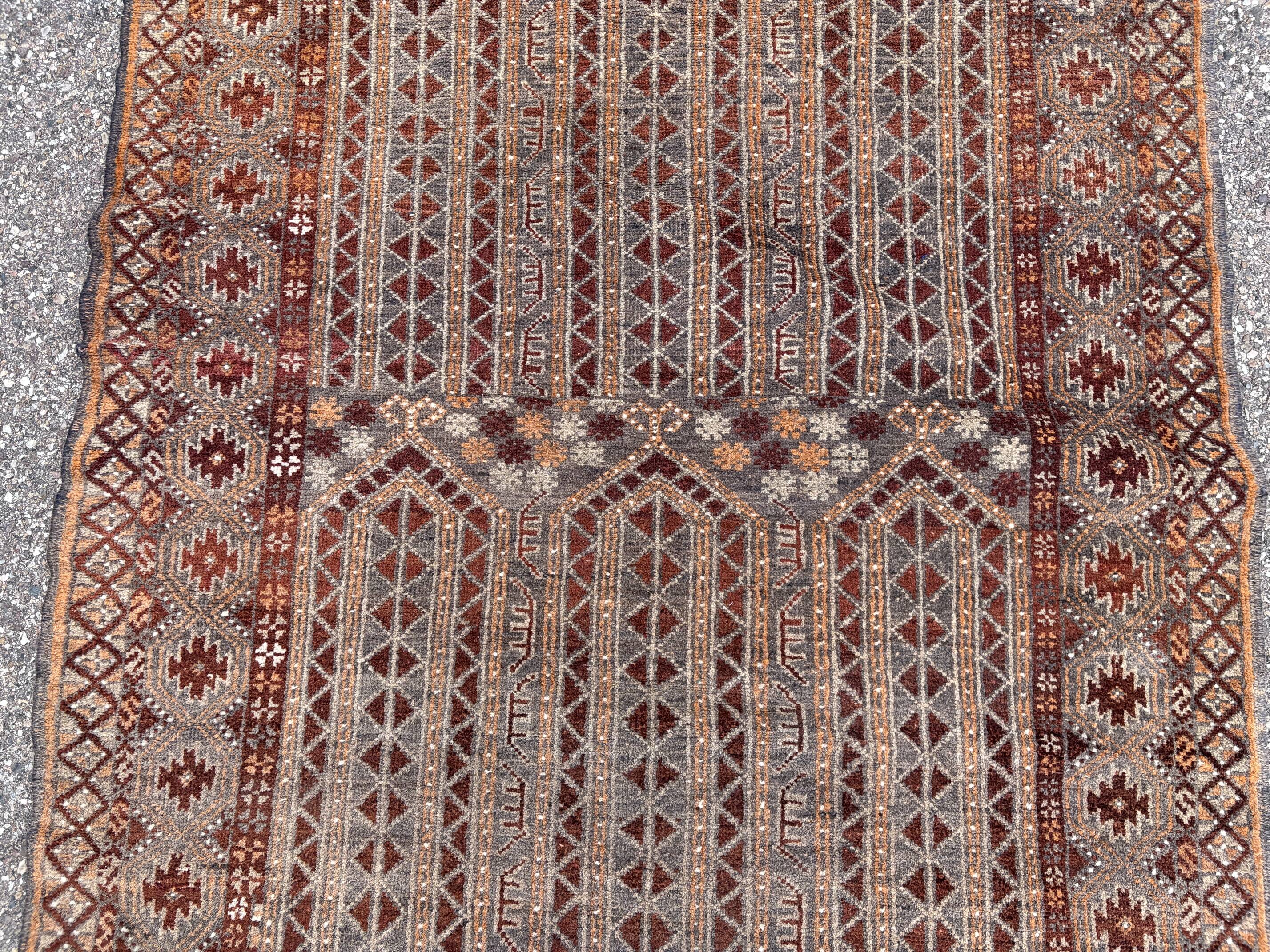 handwoven Turkmen carpet