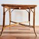 Rectangular rattan table for children, French vintage, side table.