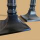 Pair of patinated bronze candlesticks Dutch Brustalistes