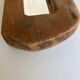 Mirror cubist shape in raw wood Formentera 1970