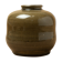 vase émail vert craquelé signé kiseto vintage 1970