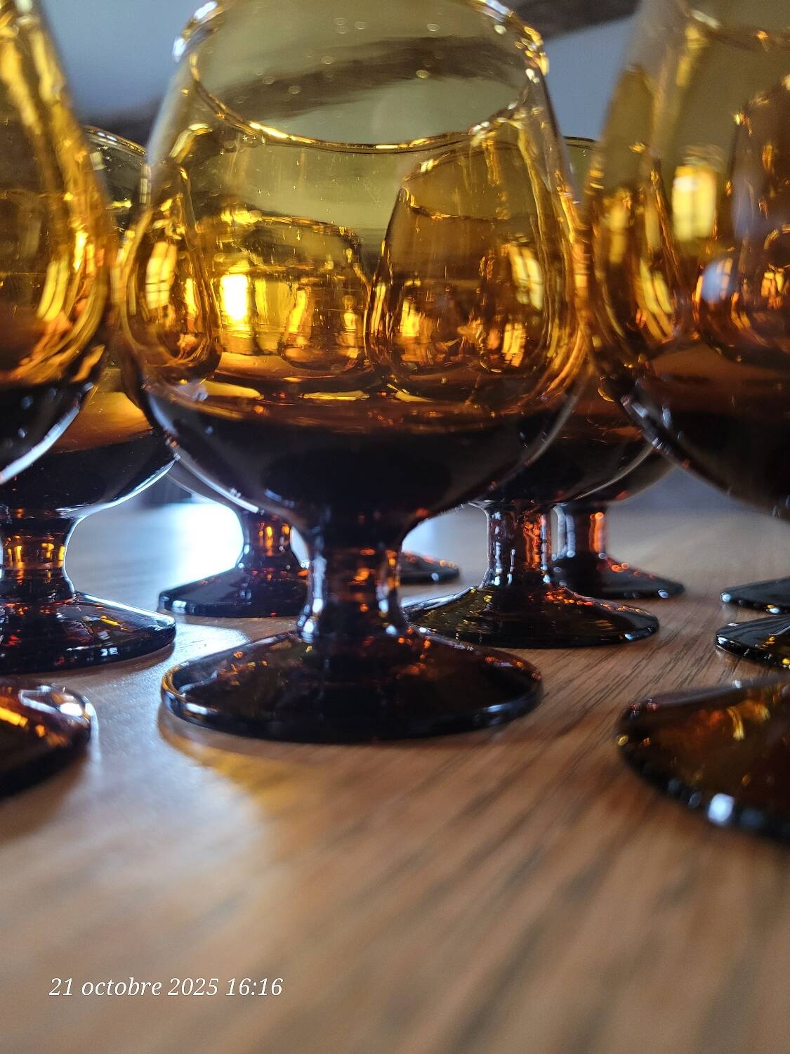 10 vintage digestif glasses