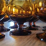 10 vintage digestif glasses