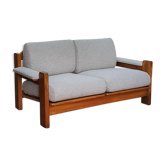 2-seater sofa in elm and grège buckle