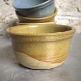 Set of 4 ramekins in semi-glazed sandstone, signed