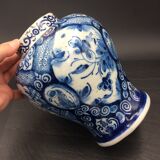 Delfts dutch workshop the peacock xviii earthenware vase restored - antique vase 18thc