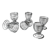 Lot de 6 coquetiers vintage - spirale en métal chromé, design Space Age intemporel, Italie années 1970 - idée cadeau, décoration de table rétro et élégante