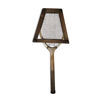 Old wooden tennis racket