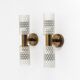 Rare pair of wall lights by Harald Notini model 11262 for Bohlmarks, 1950.