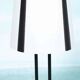 1980s IKEA floor lamp, Memphis Vistofta medium table lamp.
