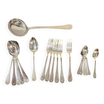 Cutlery cutlery for 6 guests in silver metal silversmith OL