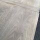 Extensible farmhouse dining table stripped in raw solid oak from the 1970s.