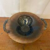 VALLAURIS Ceramic Brown & Blue Vintage Centerpiece