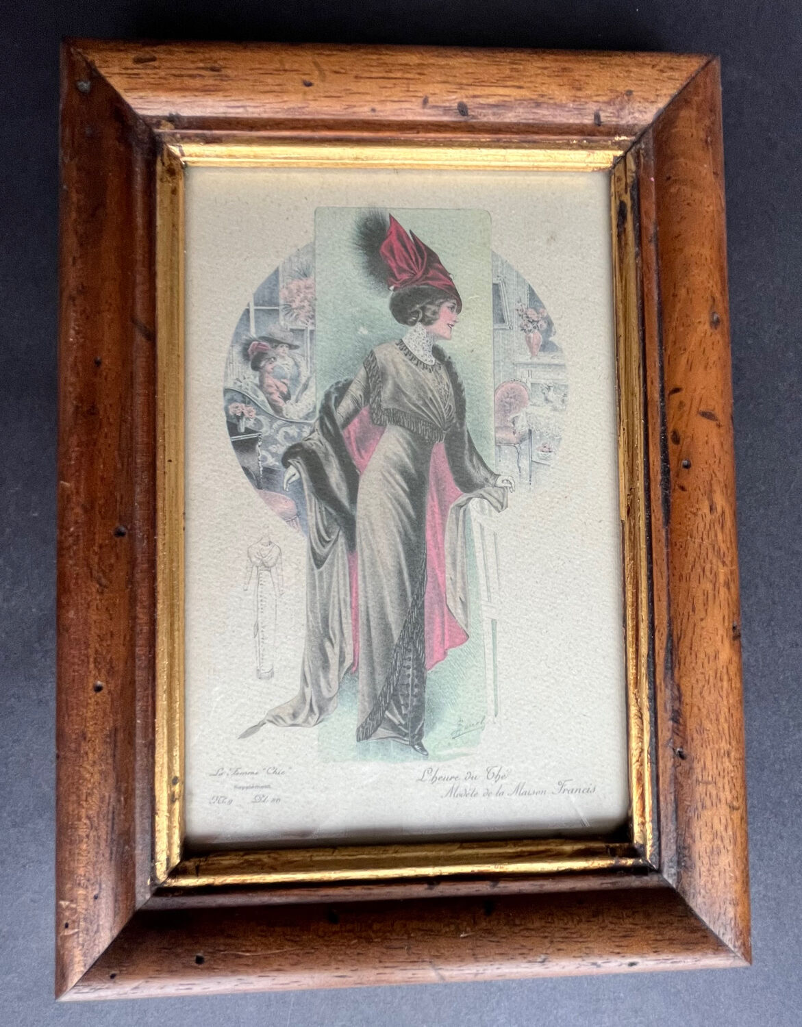 Framed fashion engraving