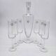 Carafe and 6 stemmed glasses made of Murano glass.
