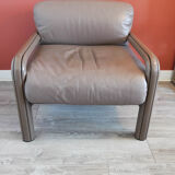 Orsay leather armchair by Gae Aulenty for Knoll