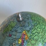 Globe terrestre vintage 1960 Girard et Barrère bois mappemonde - 29 cm