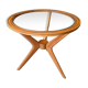 Table basse, d'appoint en bois et verre ⌀ 61 cm