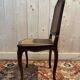 Set of 6 Louis XV chairs in walnut and cane