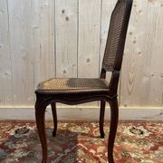 Set of 6 Louis XV chairs in walnut and cane