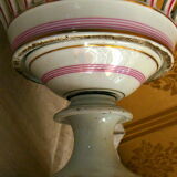Coupe ajourée ancienne porcelaine bicolore (réparation)