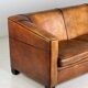 Art deco sofa sheep’s leather