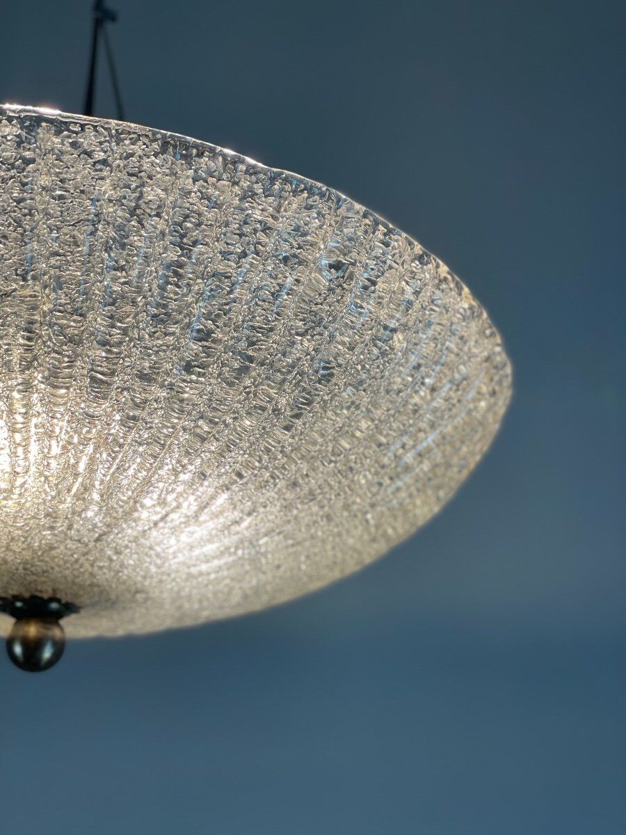 Ceiling chandelier in murano art deco glass