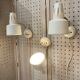 Trio d'appliques modulables design scandinave 1950.