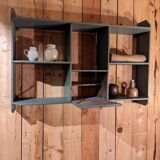 Wall shelf with lockers