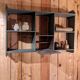 Wall shelf with lockers