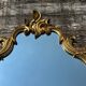 Louis XV style mirror in vintage 70'S gold composite 42x68cm