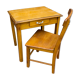 Old children's table with chair