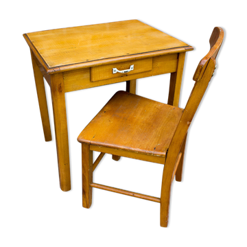 Old children's table with chair
