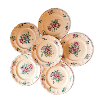 Service 6 plates Luneville collection lamp lamps