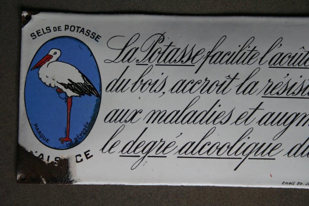 Enamelled plaque Potasse d'Alsace