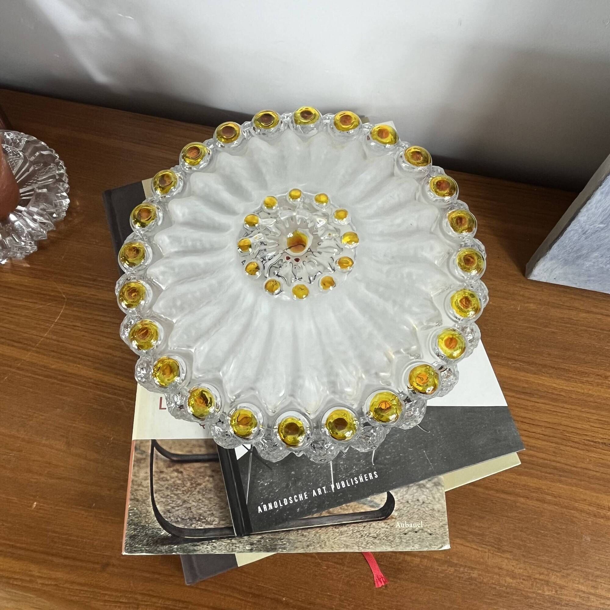 Wall light or round ceiling light in Murano or Limburg glass type.