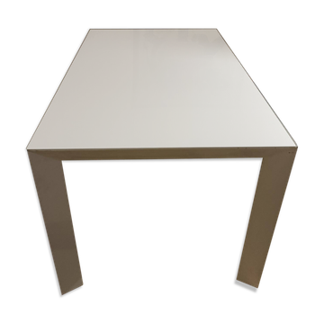 Bureau design albed nile – verre blanc – 120x80 cm