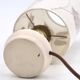 White ceramic lamp, herbarium-style lampshade, 1960s.