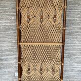 Bamboo and macramé screen 1970, screen