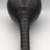 Vase in glazed ceramic with brown and brown striped design by asa sélection