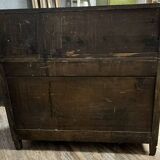 Louis XVI period chest of drawers in burr walnut with marquetry decoration