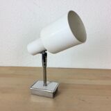 White metal orientable spot wall light 50s