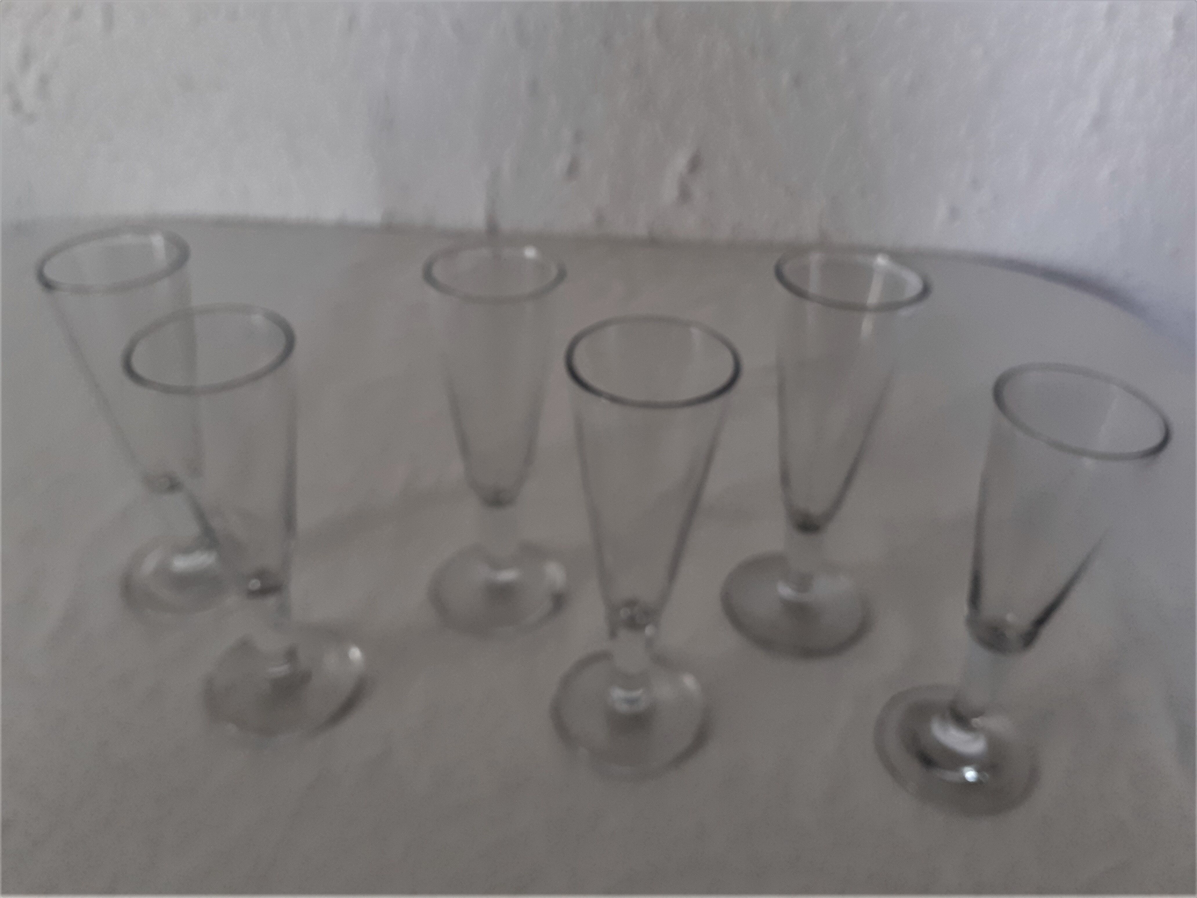 6 flutes champagne glasses