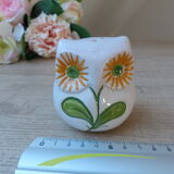 Ceramic salt shaker in the shape of nice eyes in bloom , owl Vintage