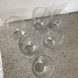6 verres anciens à facettes