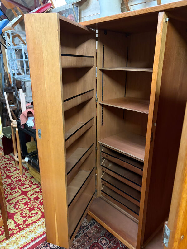 Armoire penderie dressing pied compas vintage design 60/70