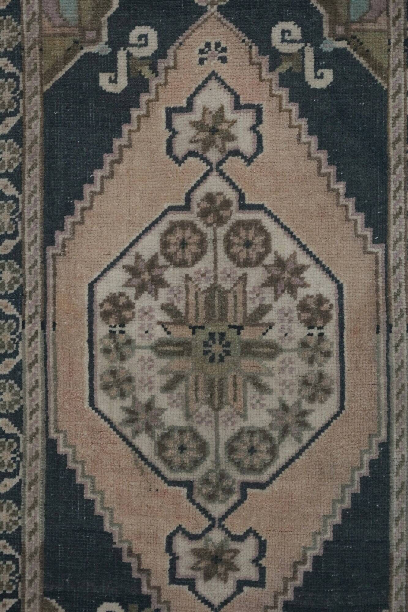 Vintage Turkish hallway rug 52x197 cm