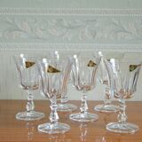 Set of 6 RCR Royal Cristal Rock glasses, Victoria model